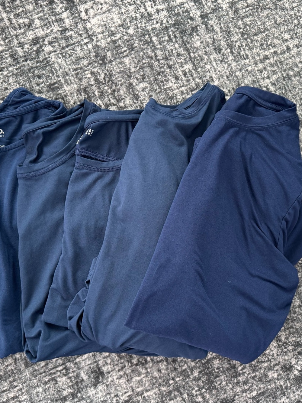 Navy Blue Long Sleeve Scrub Tops